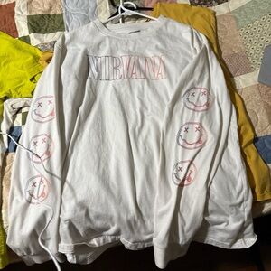 NIRVANA White Graphic Tee